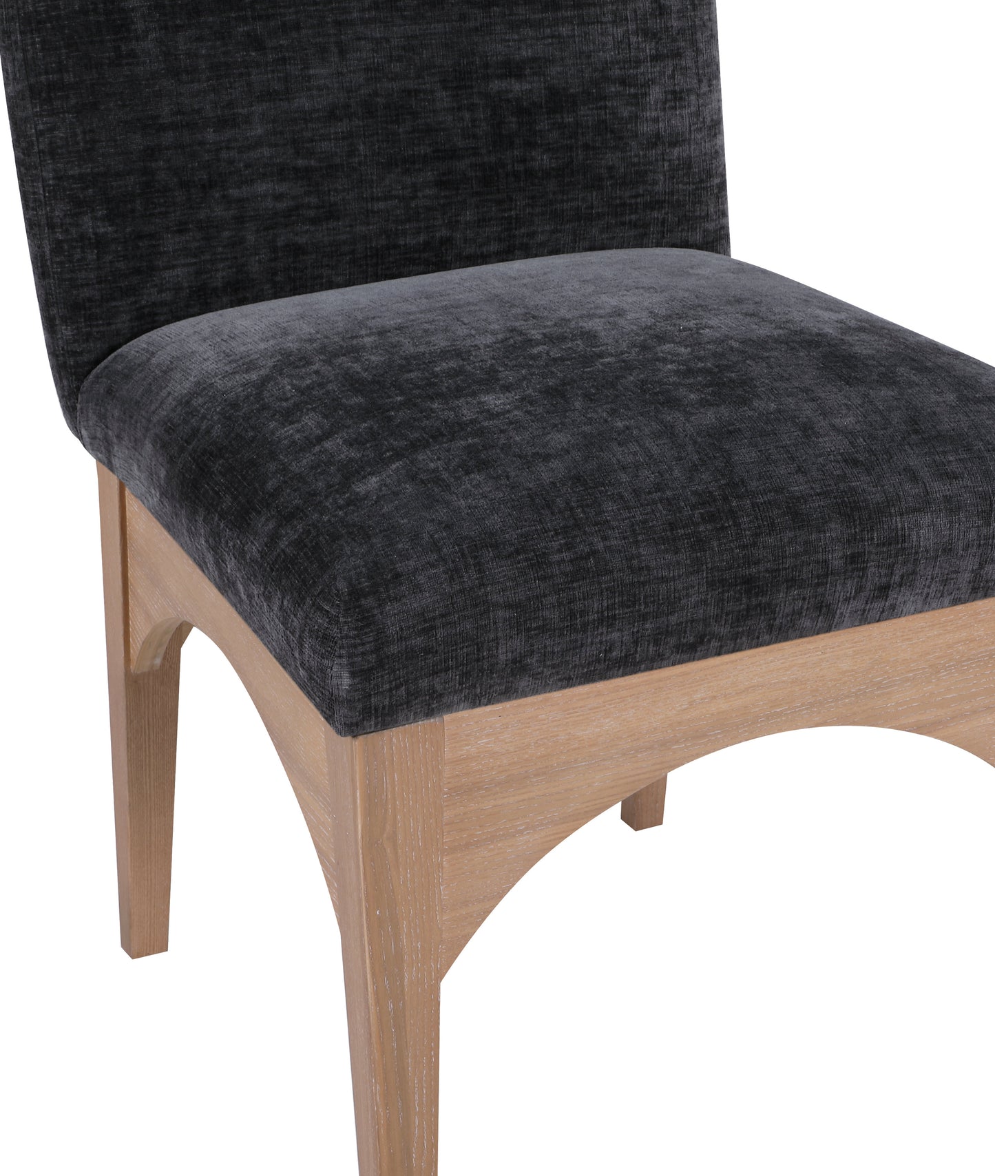 Waldorf Black Chenille Fabric Dining Chair