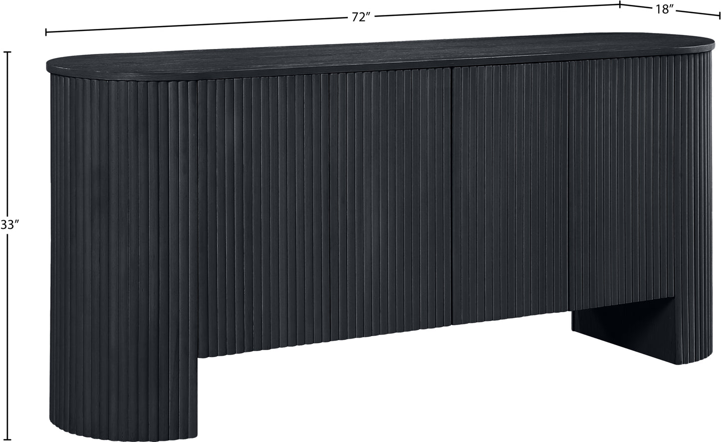 Belinda Black Sideboard/Buffet