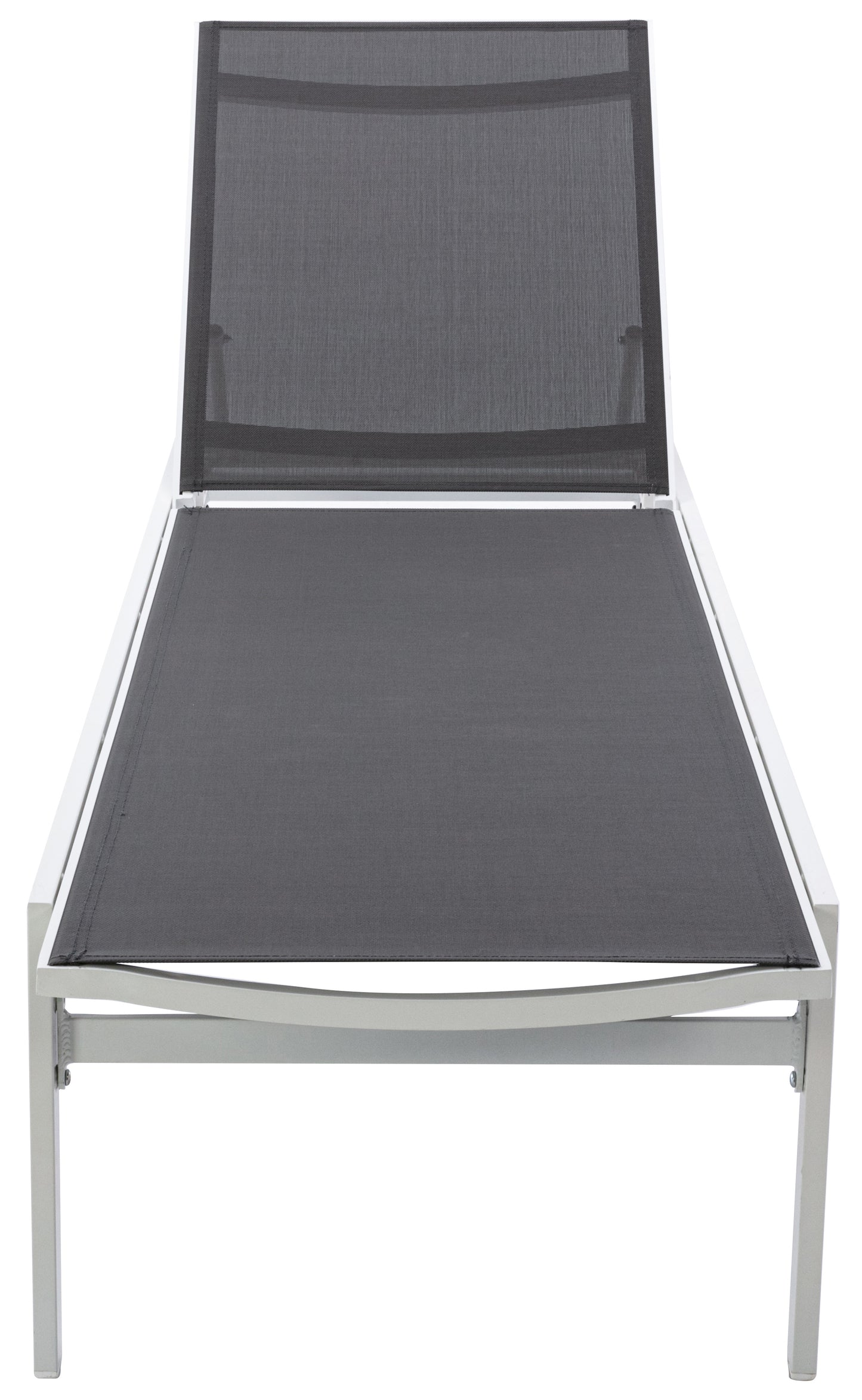 Santorini Beige Resilient Mesh Water Resistant Fabric Outdoor Patio Aluminum Mesh Chaise Lounge Chair