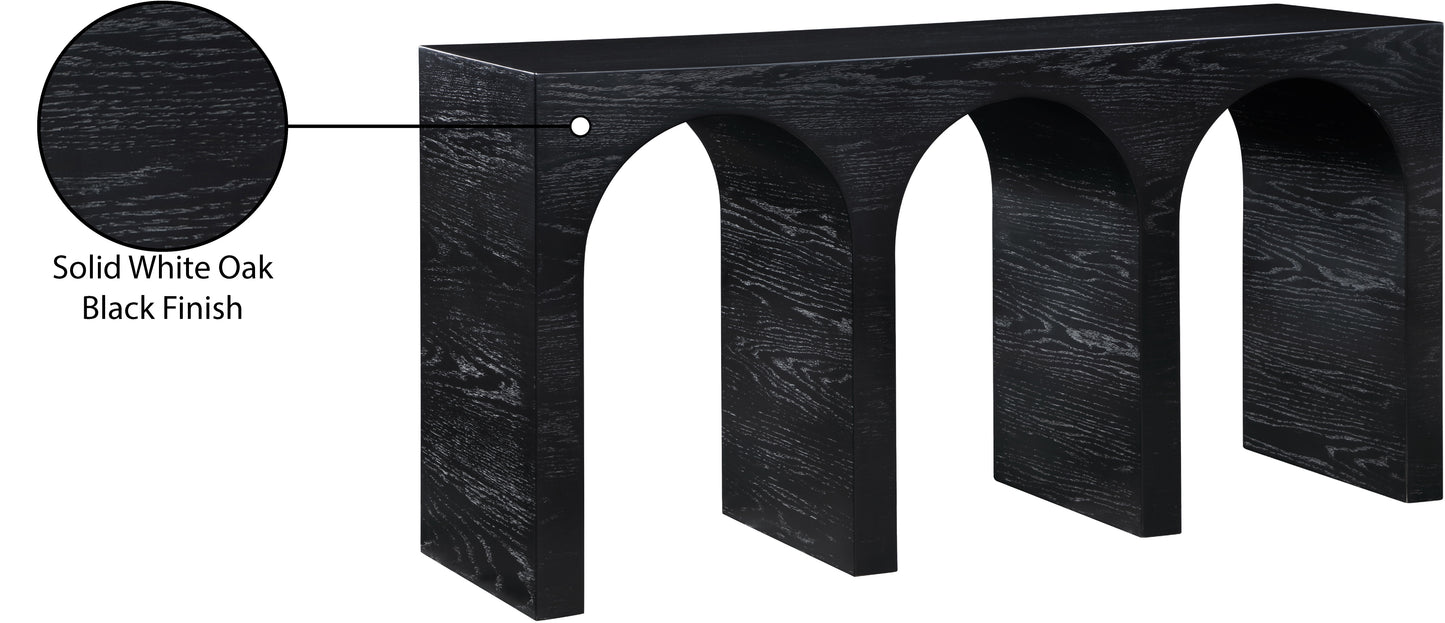 June Black Oak Console Table