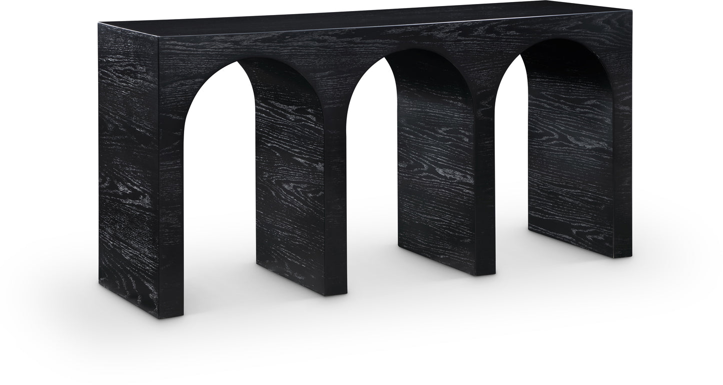 June Black Oak Console Table