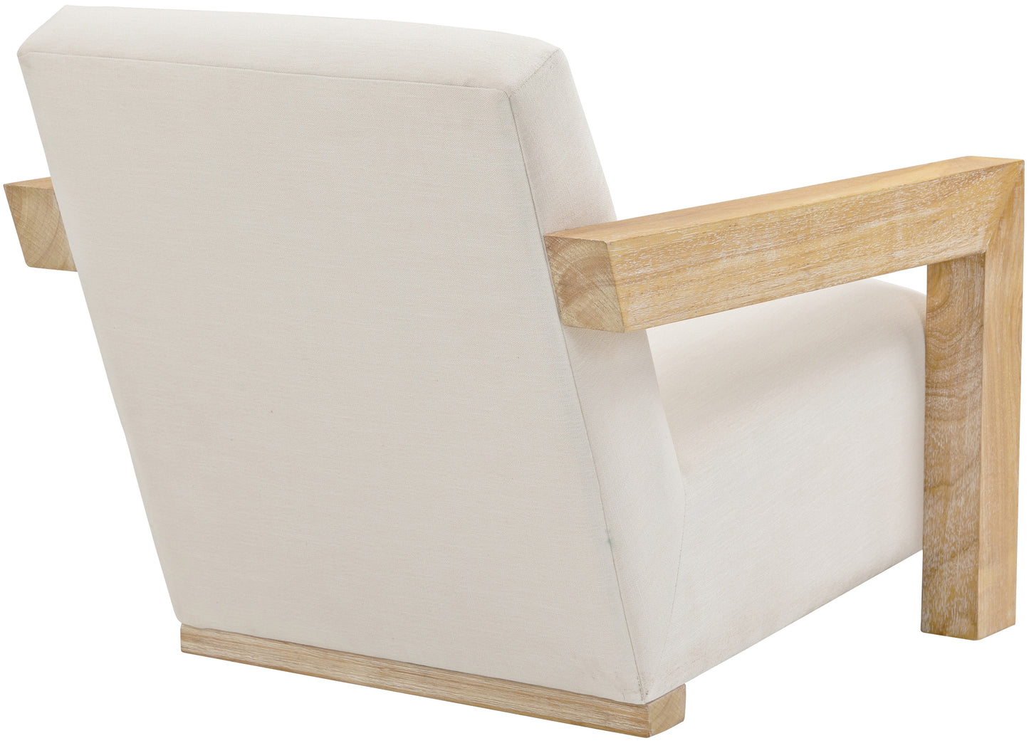 Ward Cream Linen Textured Fabric Accent Chair