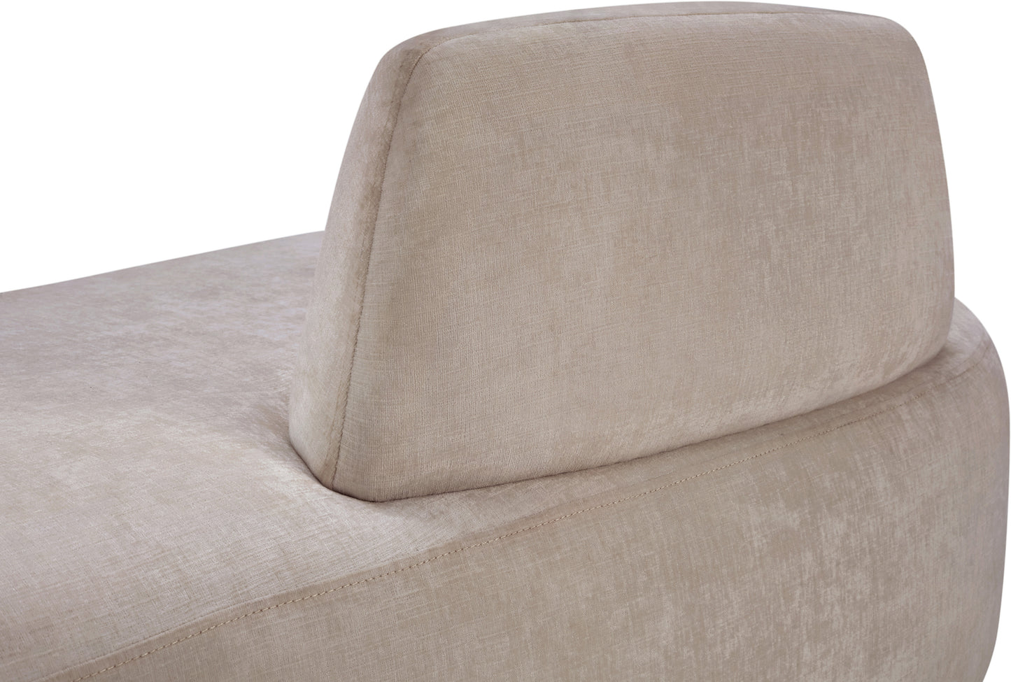 Argyle Beige Chenille Fabric Chaise/Loveseat