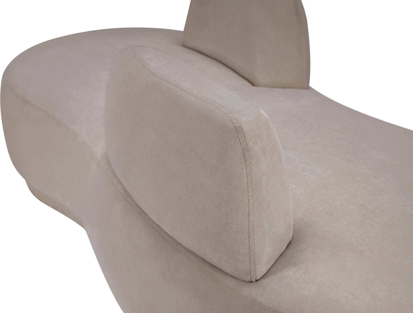 Argyle Beige Chenille Fabric Chaise/Loveseat