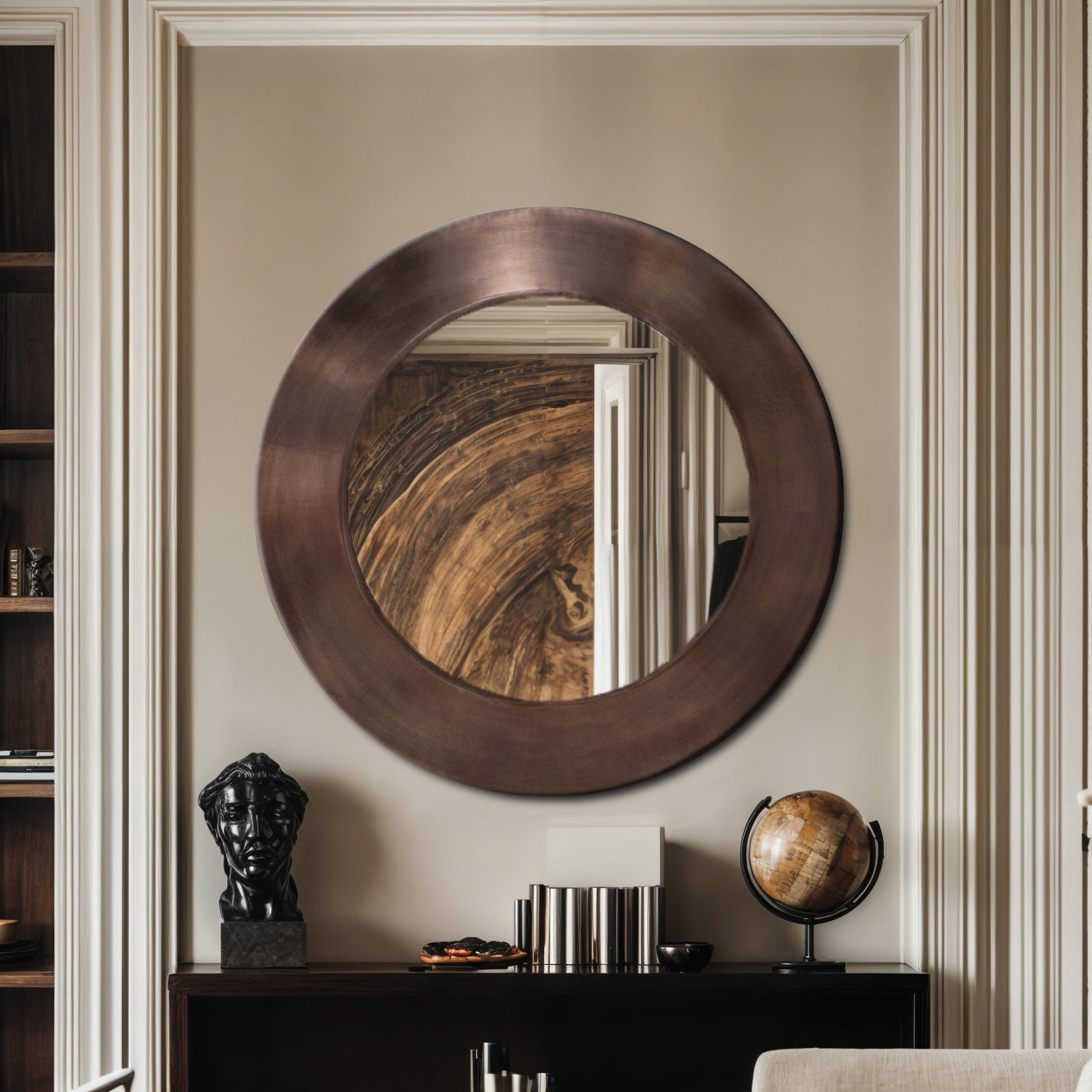 Sphere Black Iron Mirror