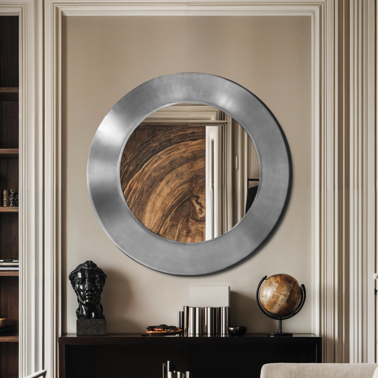 Sphere Black Iron Mirror