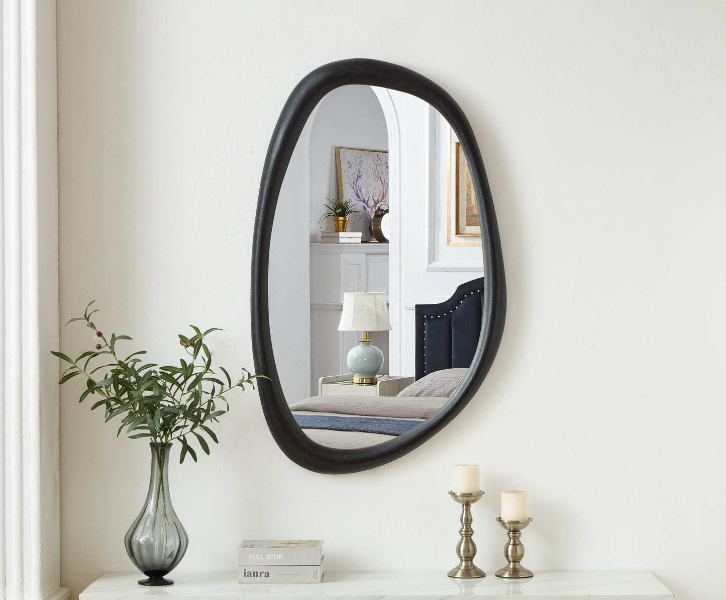 Holland Black Polyresin Mirror