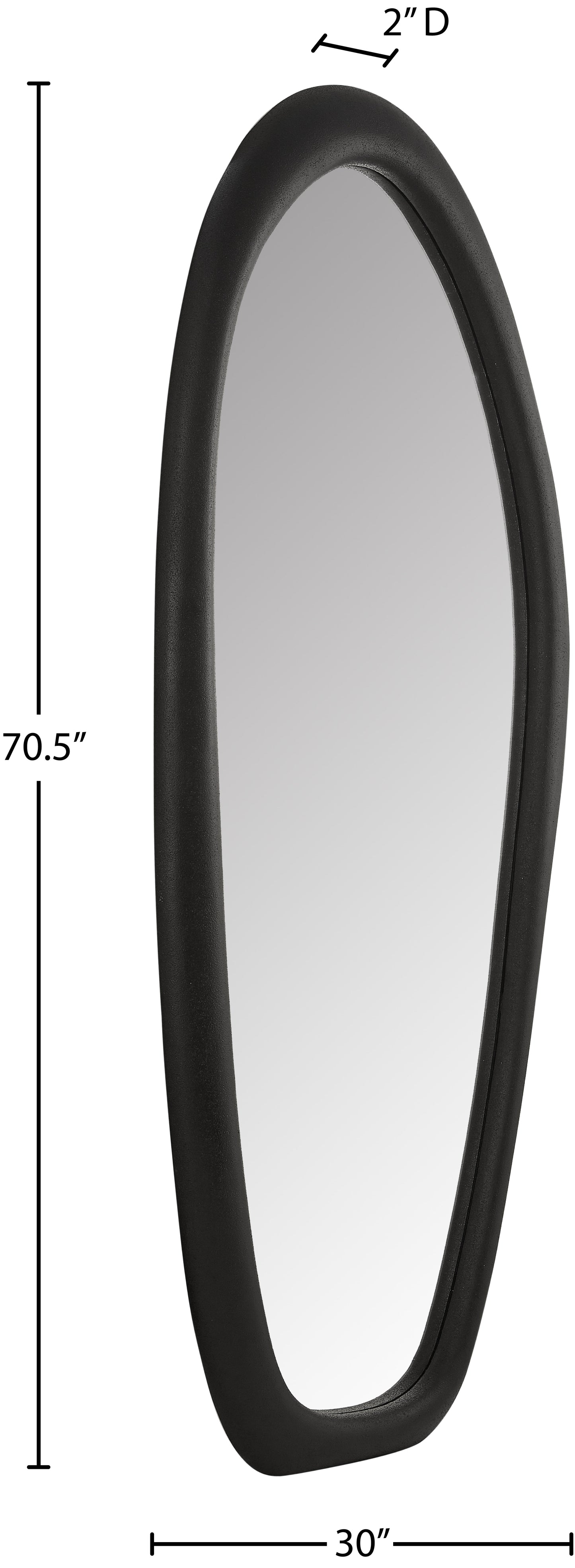 Holland Black Polyresin Mirror