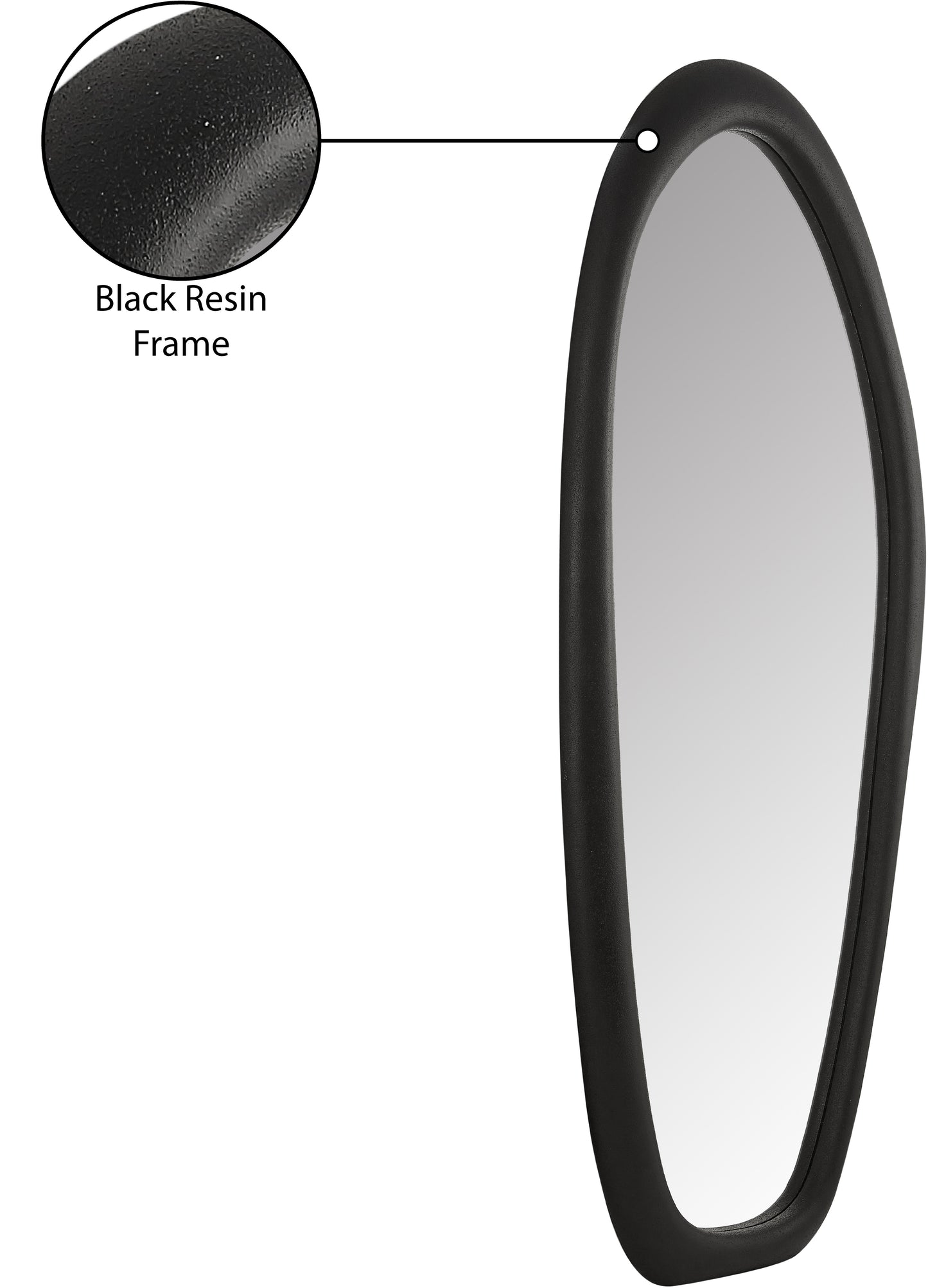 Holland Black Polyresin Mirror