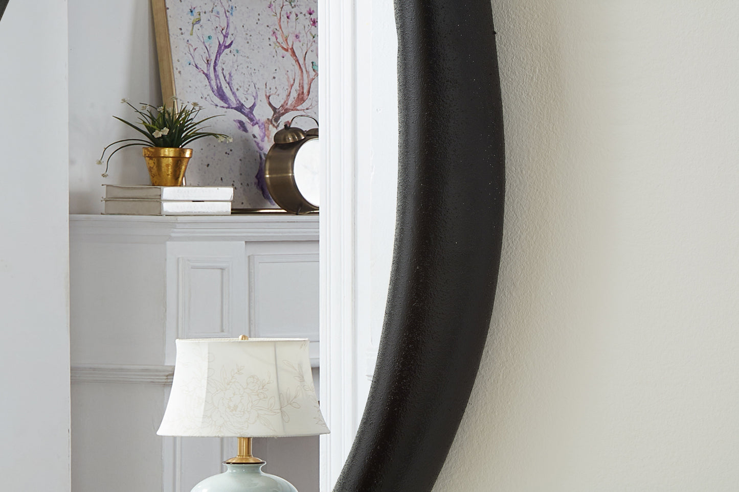 Holland Black Polyresin Mirror