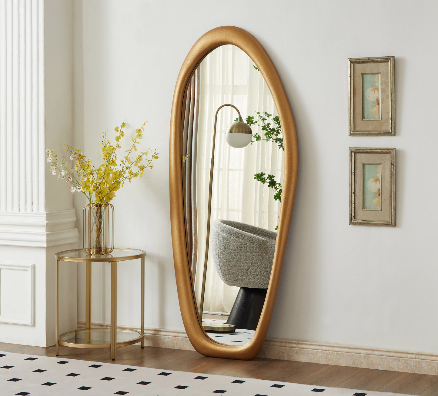 Holland Black Polyresin Mirror