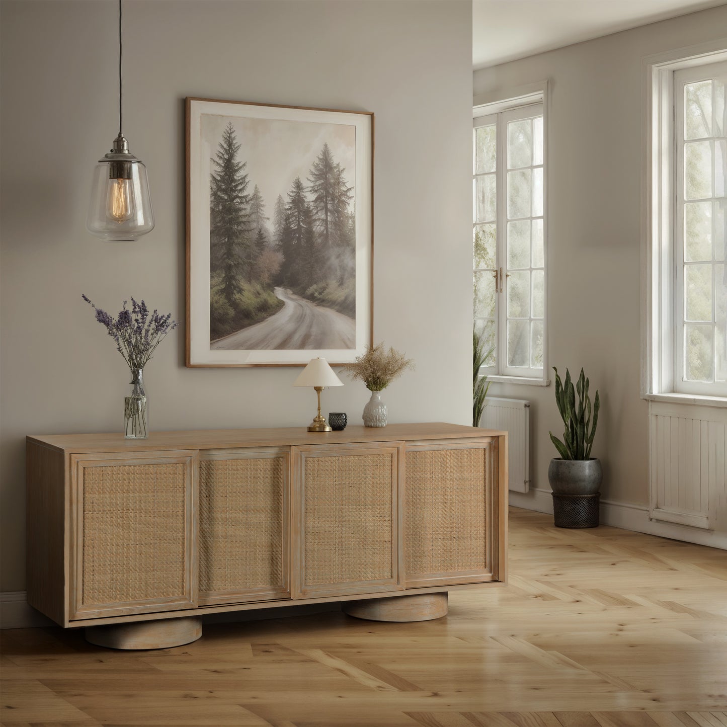 Windsor Natural Rubberwood Sideboard/Buffet