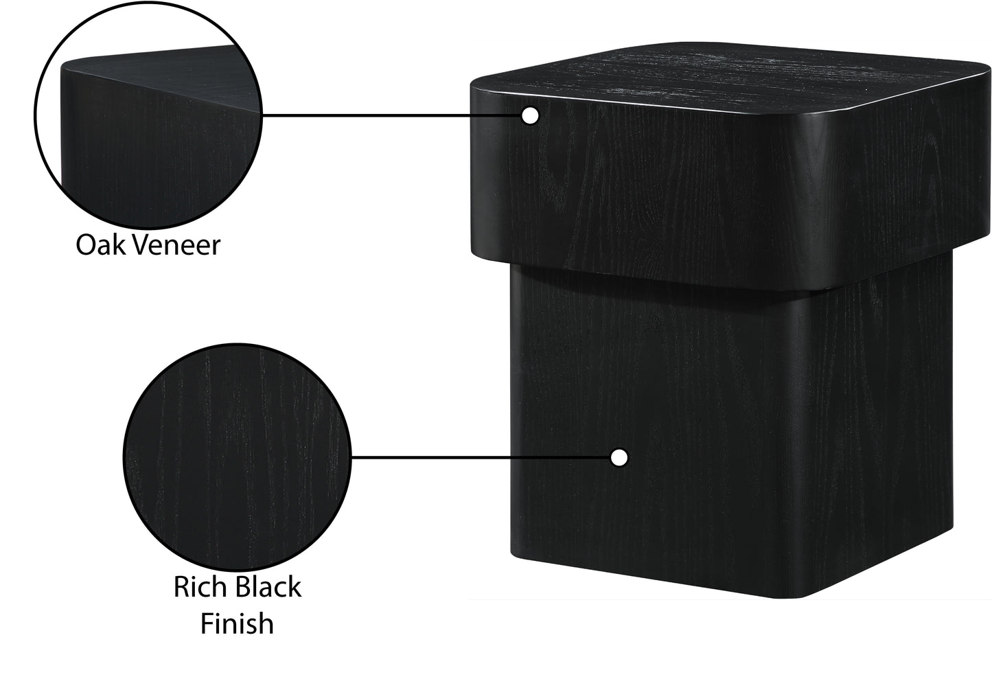 Oakmont Black End Table