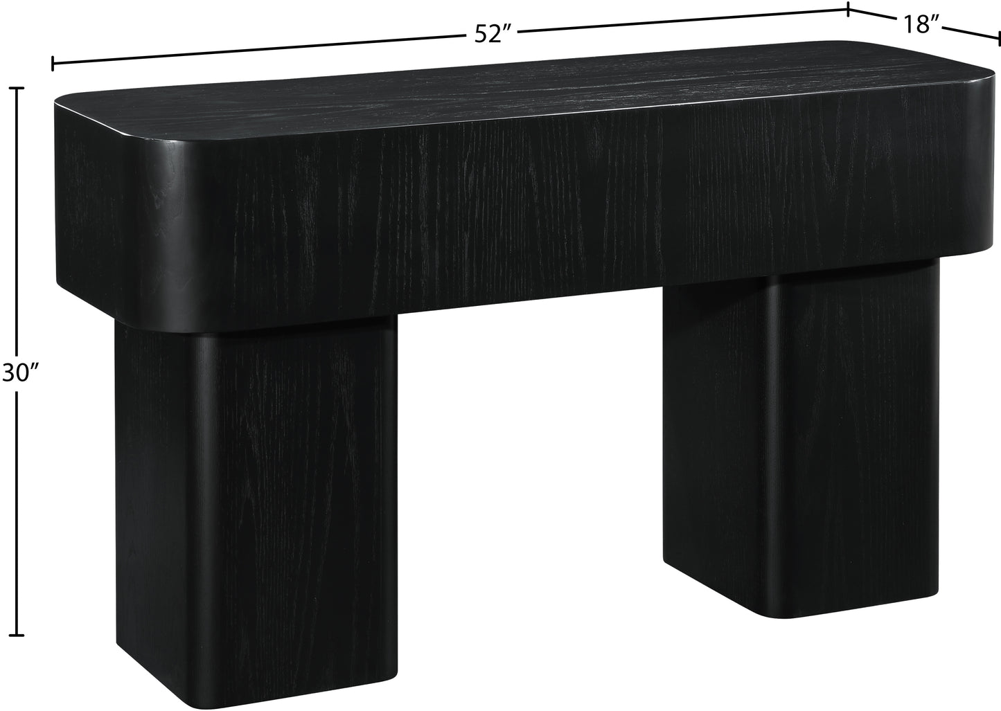 Oakmont Black Console Table