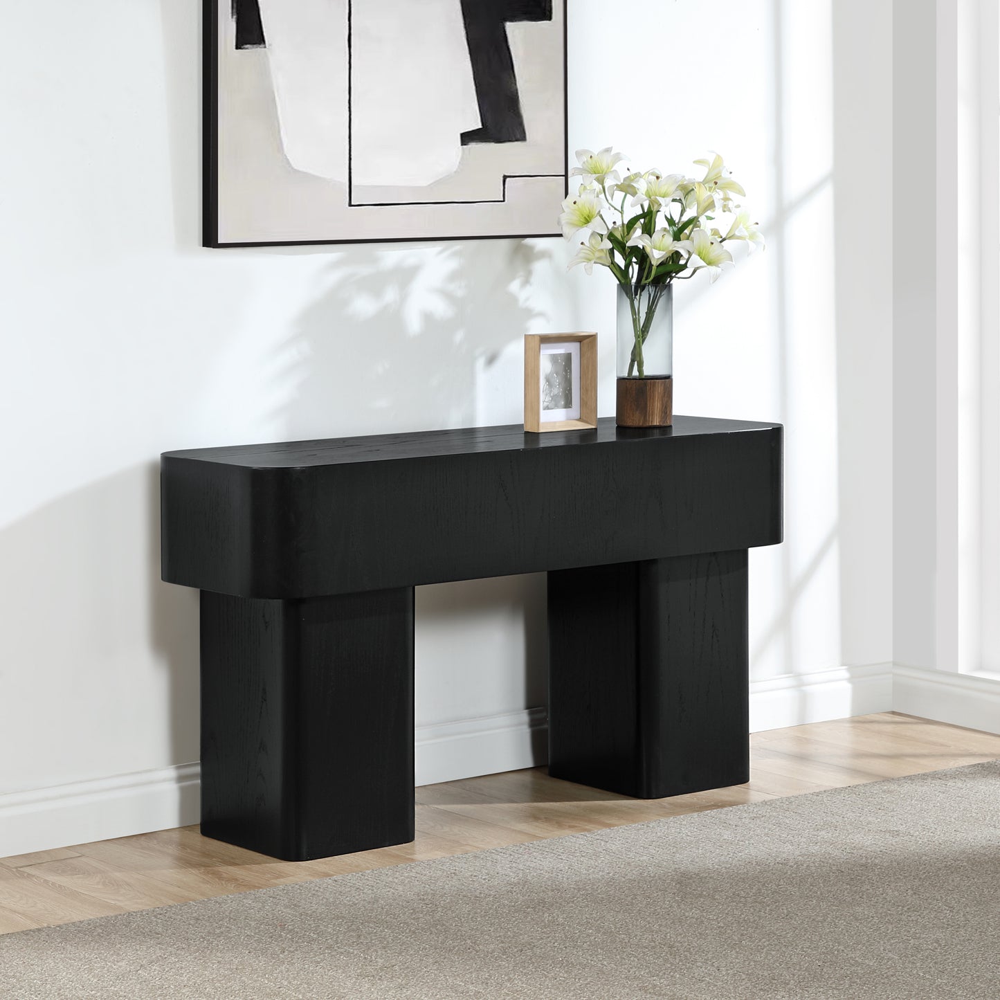 Oakmont Black Console Table