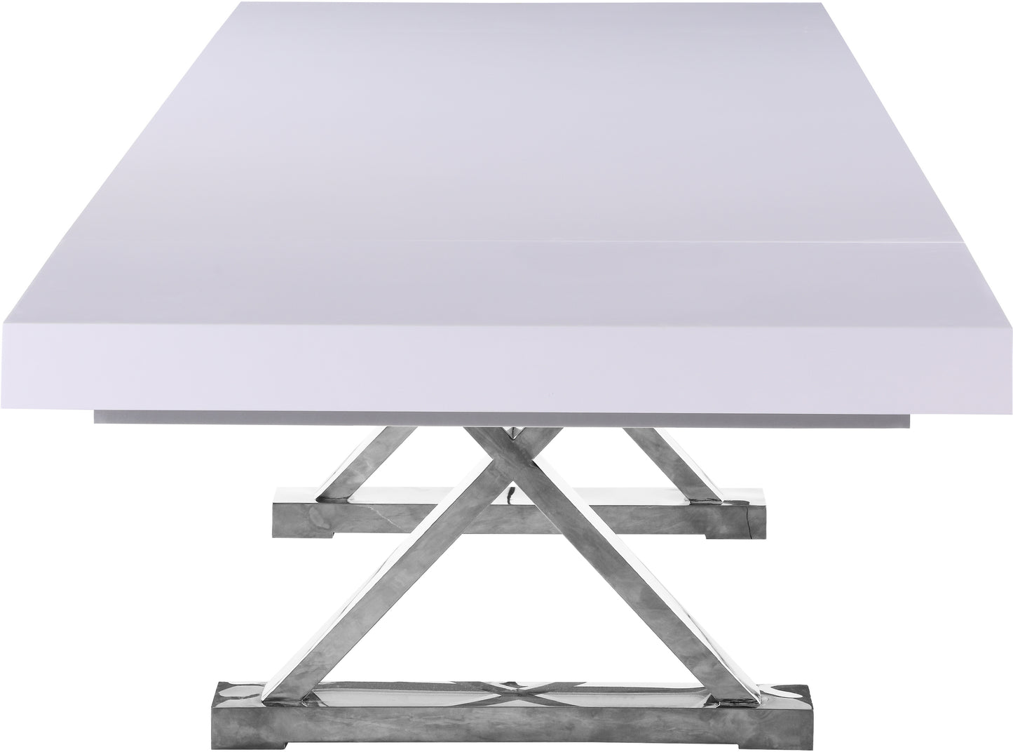 Excel White Lacquer Extendable Dining Table