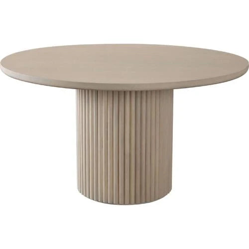 Siren 54" Round Wood Dining Table in Almond Finish