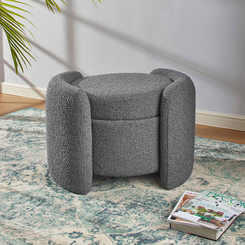 Nebula Boucle Upholstered Ottoman by Modway