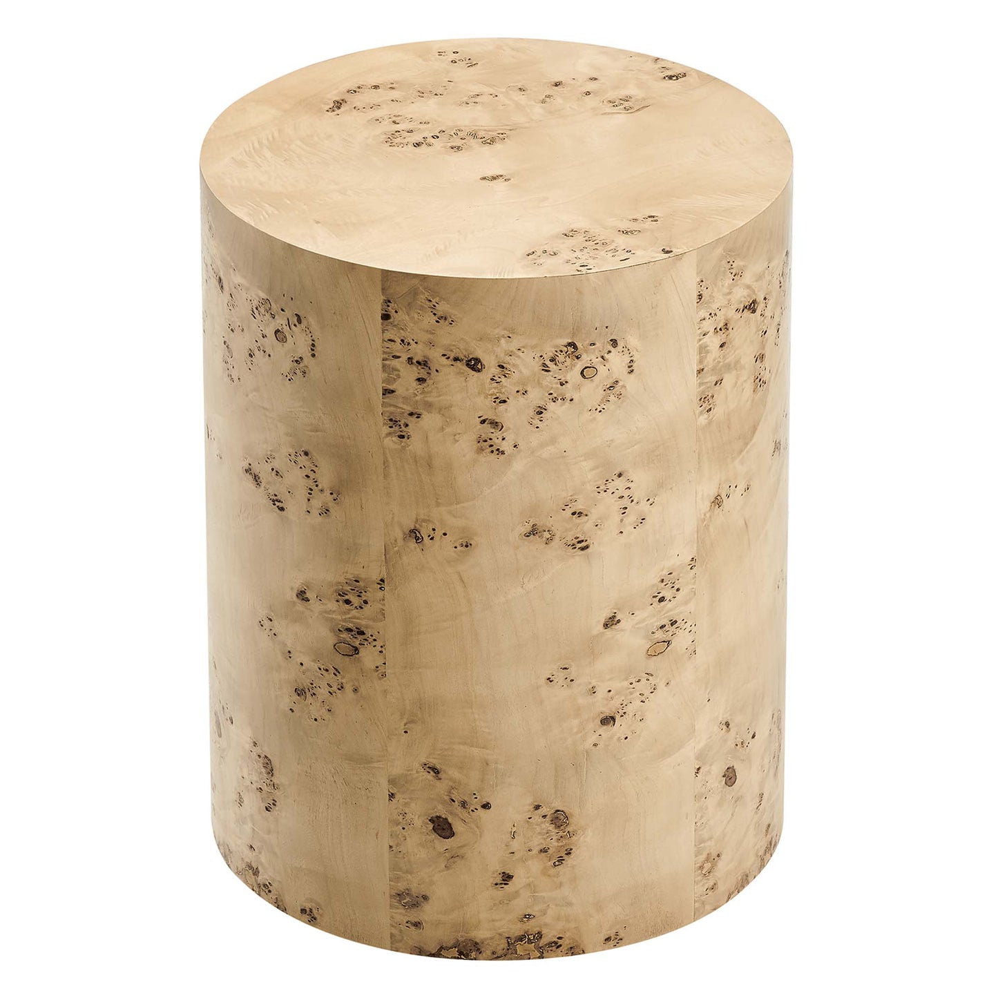 Cosmos 16" Square Burl Wood Side Table by Modway