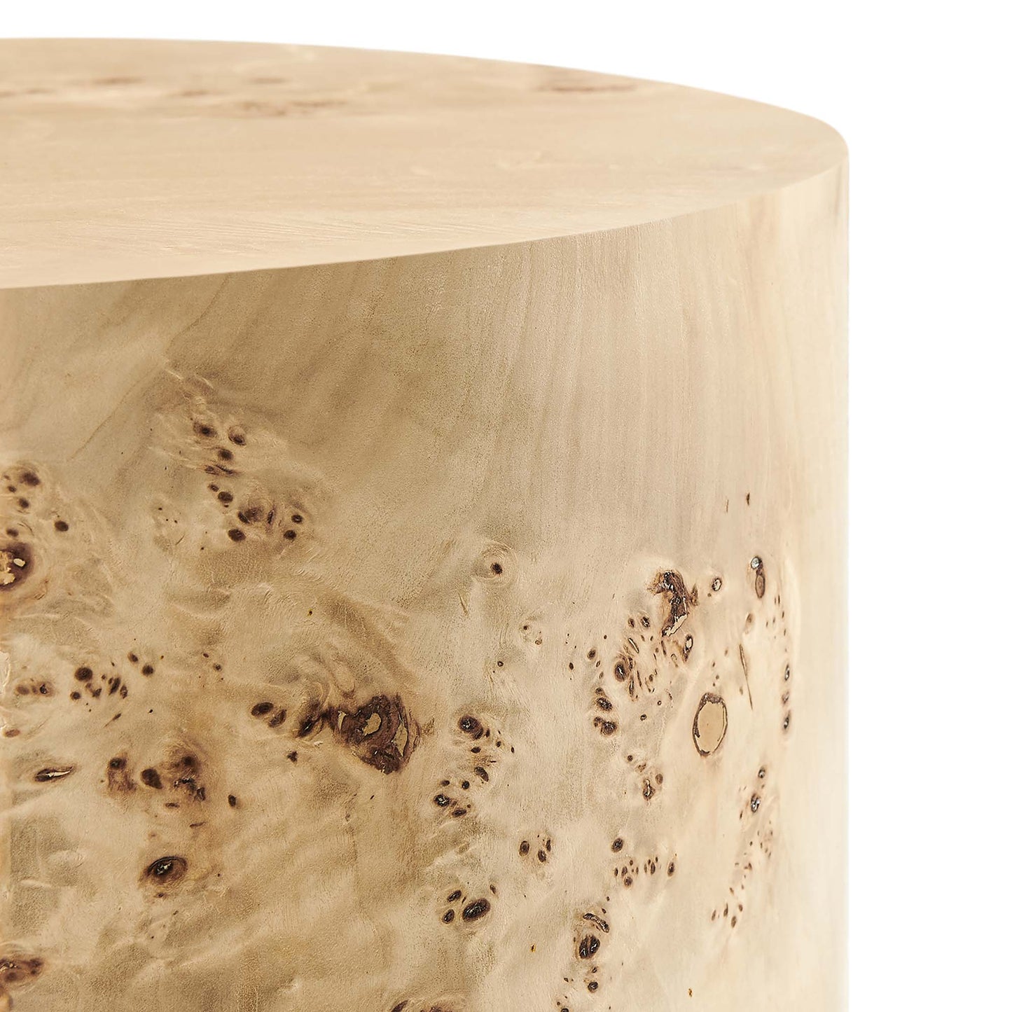 Cosmos 16" Square Burl Wood Side Table by Modway