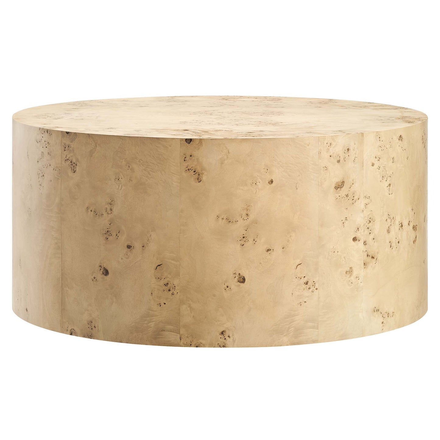 Cosmos 35" Round Burl Wood Coffee Table by Modway