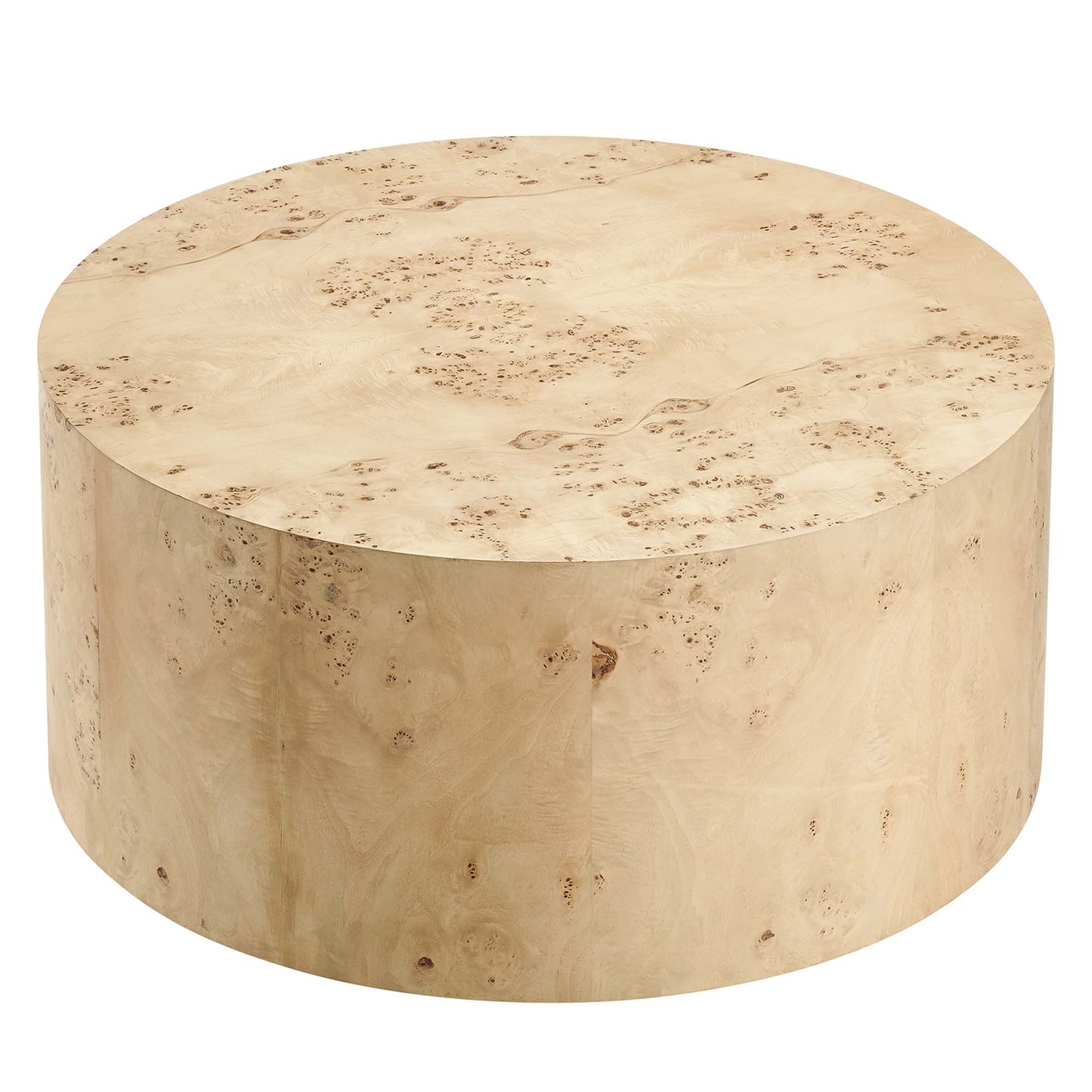 Cosmos 35" Round Burl Wood Coffee Table by Modway