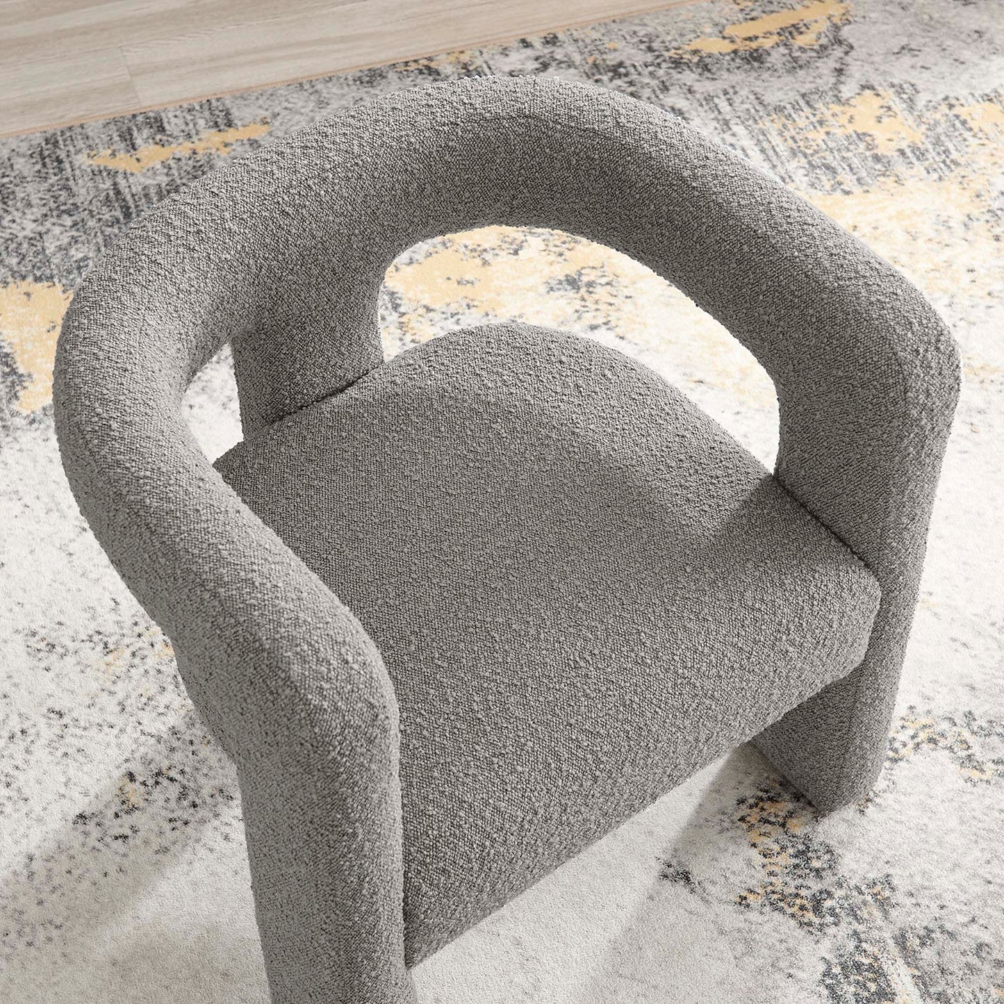 Kayla Boucle Upholstered Armchair by Modway