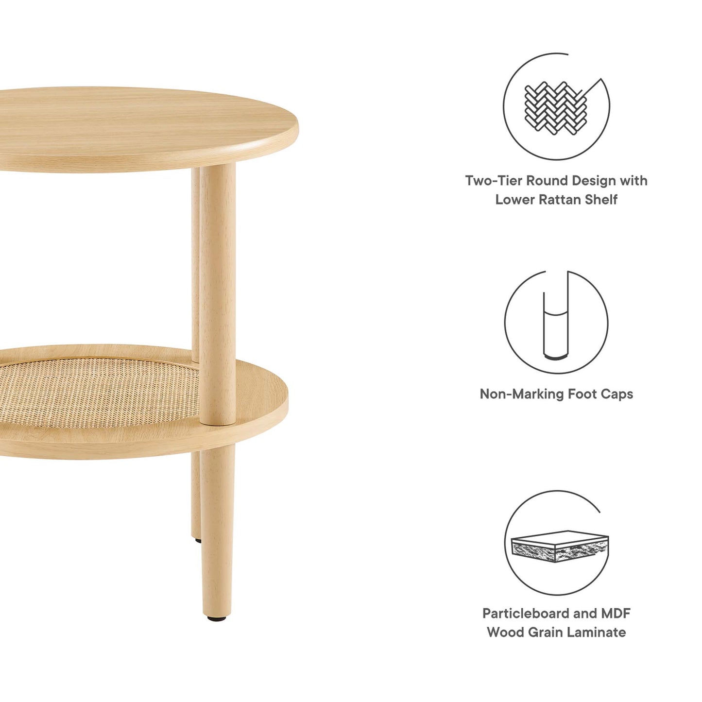 Torus Round Side Table by Modway