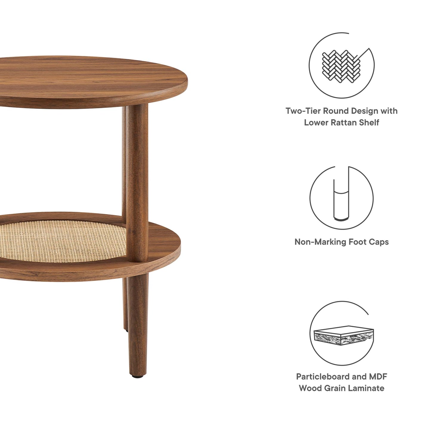 Torus Round Side Table by Modway