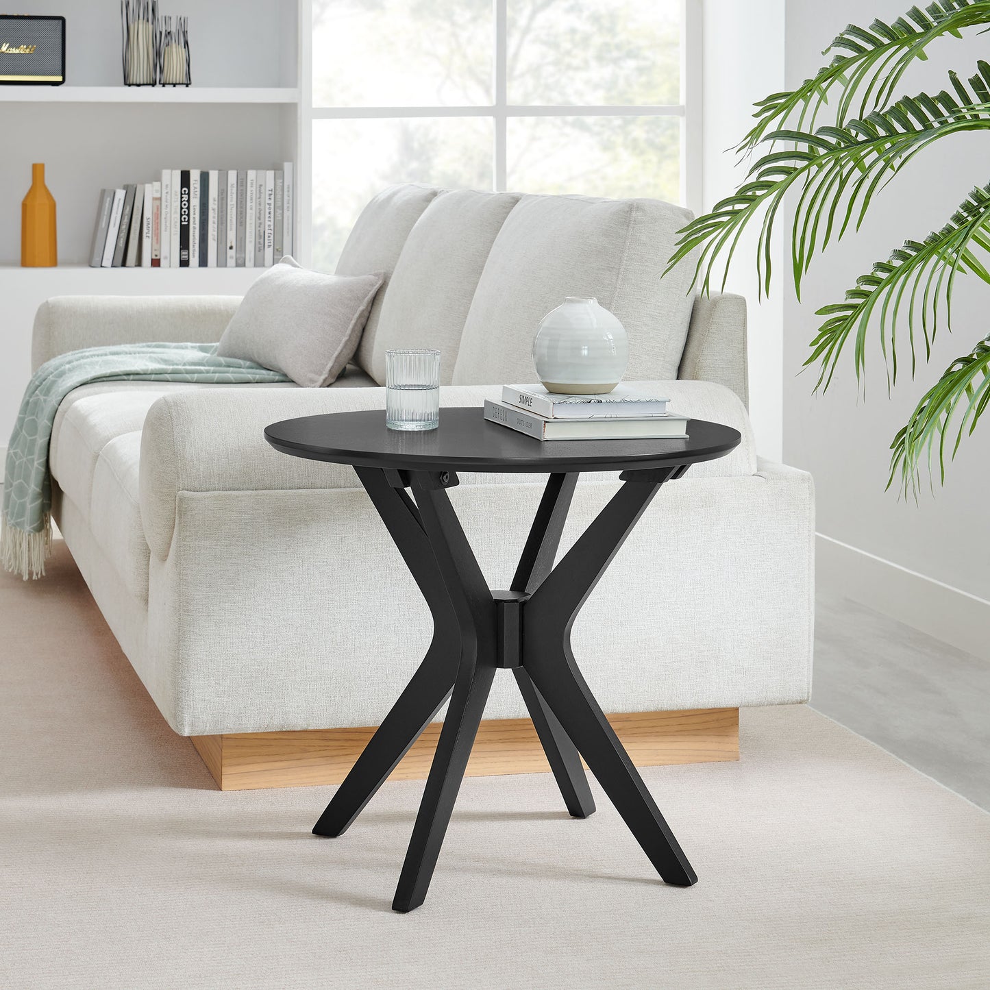 Crossroads 24” Round Wood Side Table by Modway