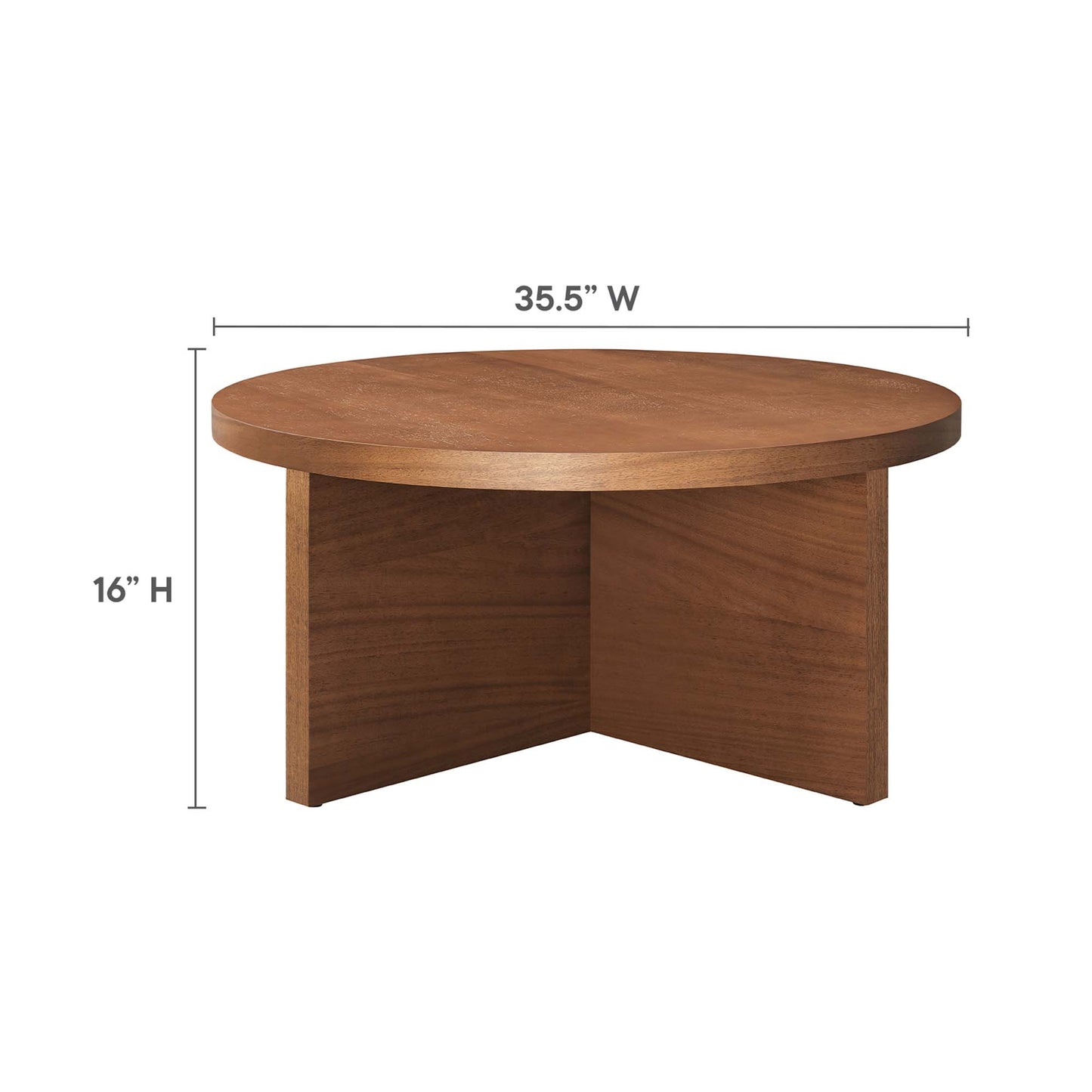 Silas Round Wood Coffee Table by Modway