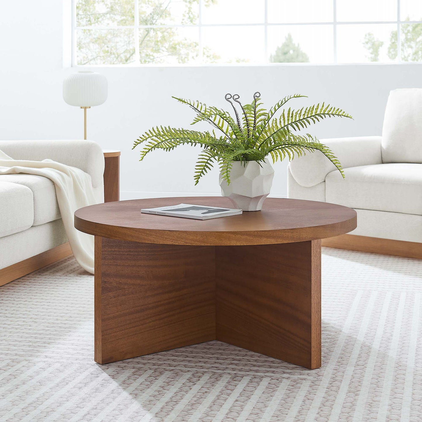 Silas Round Wood Coffee Table by Modway