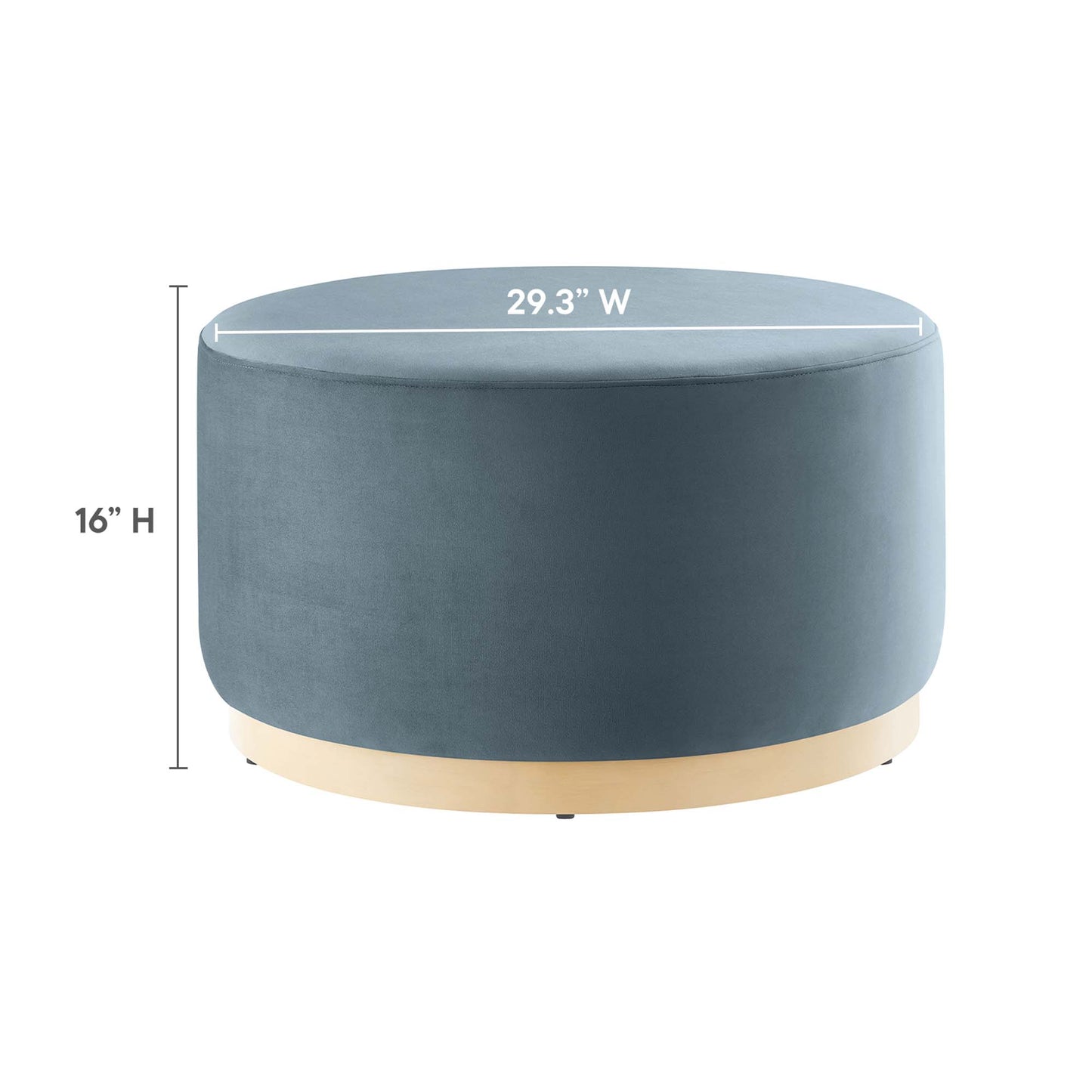 Tilden 16" Round Performance Velvet Upholstered Ottoman by Modway