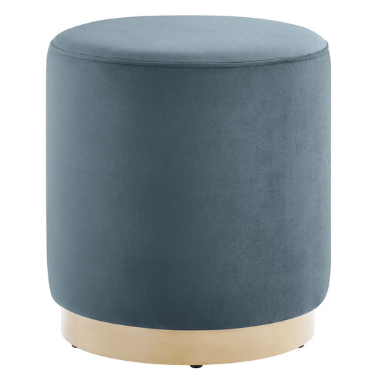 Tilden 16" Round Performance Velvet Upholstered Ottoman by Modway