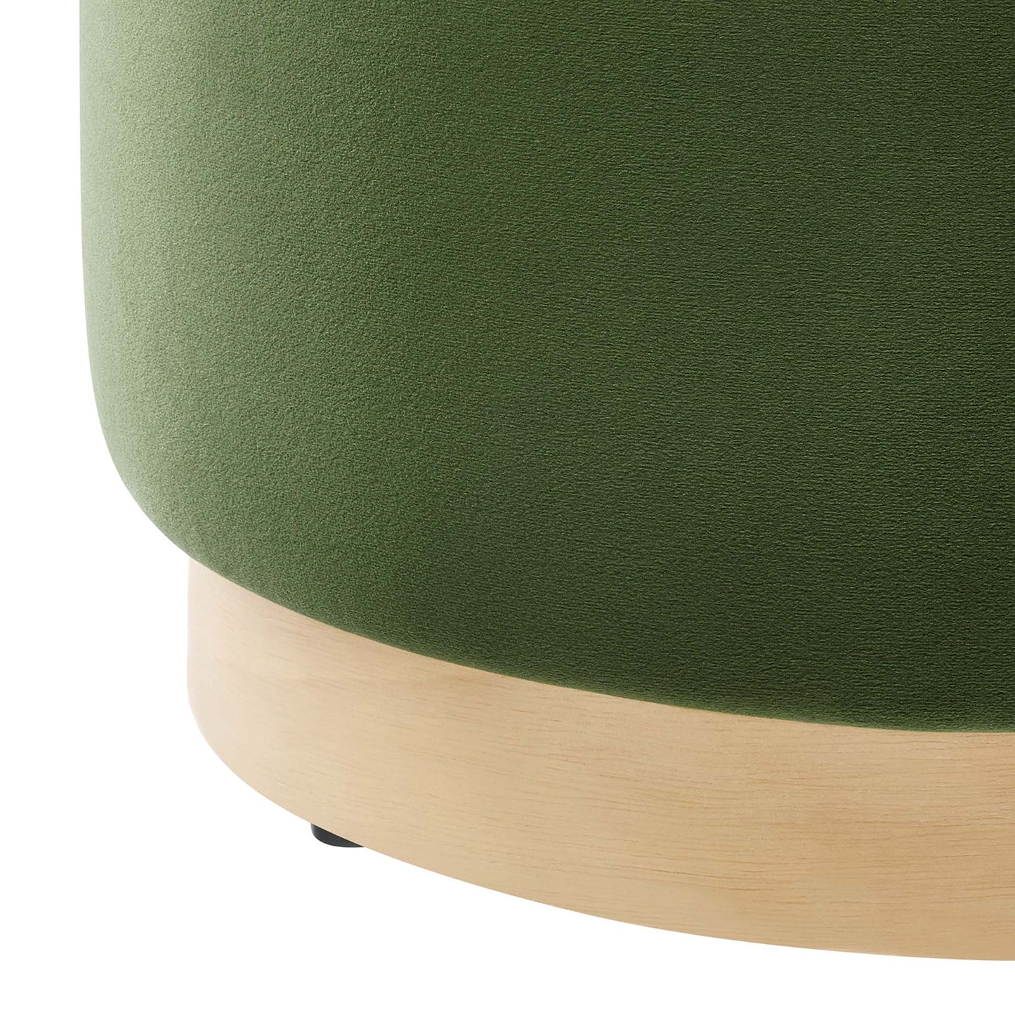 Tilden 16" Round Performance Velvet Upholstered Ottoman by Modway