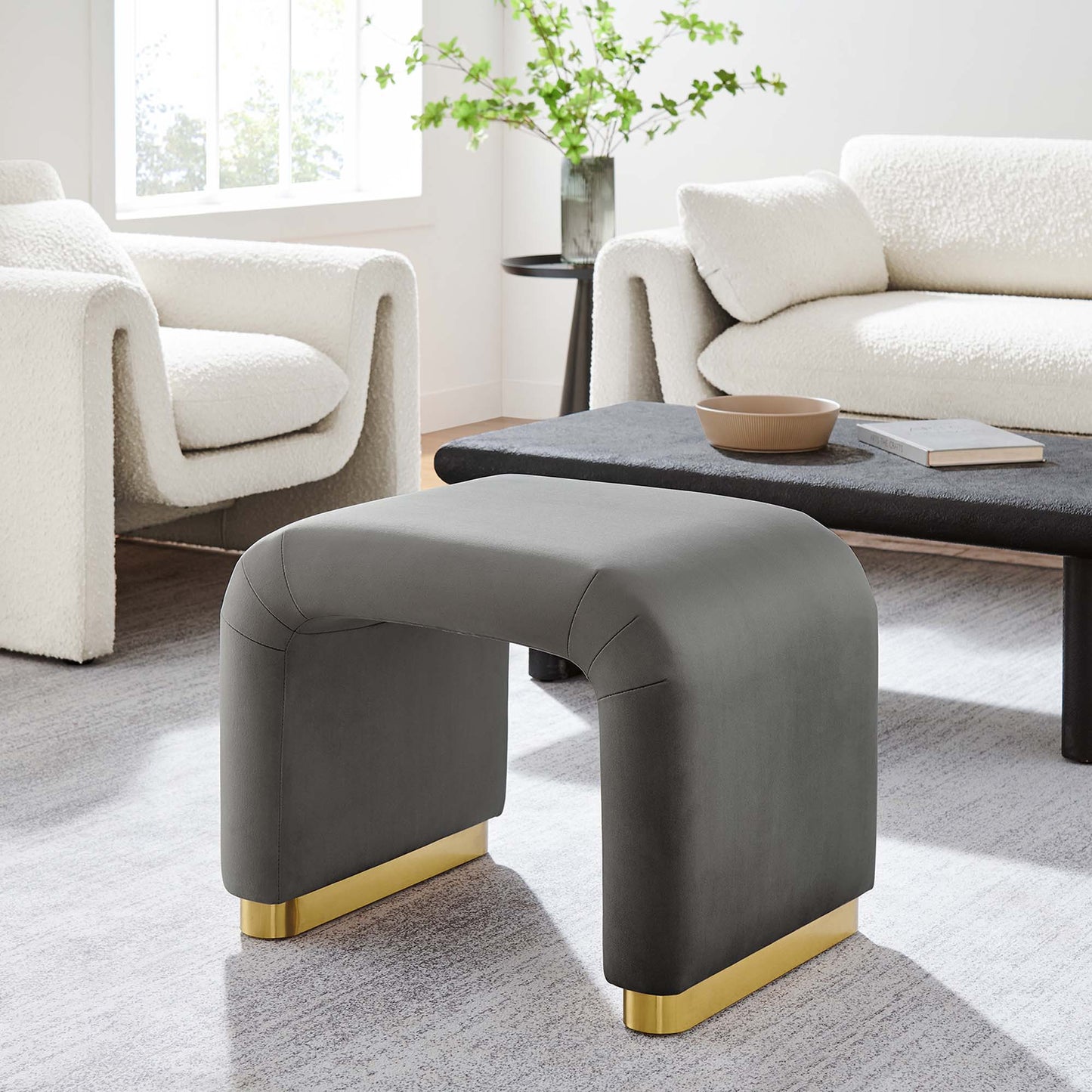 Koda Performance Velvet Waterfall Stool by Modway