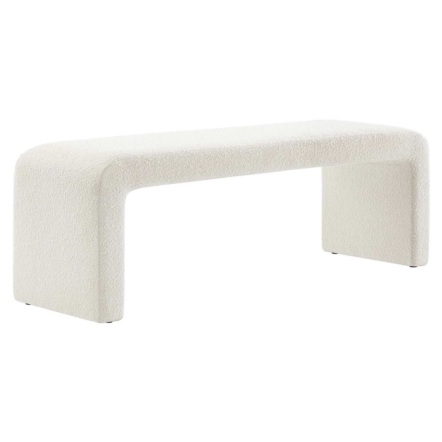 Simba Boucle Fabric Waterfall Long Bench by Modway