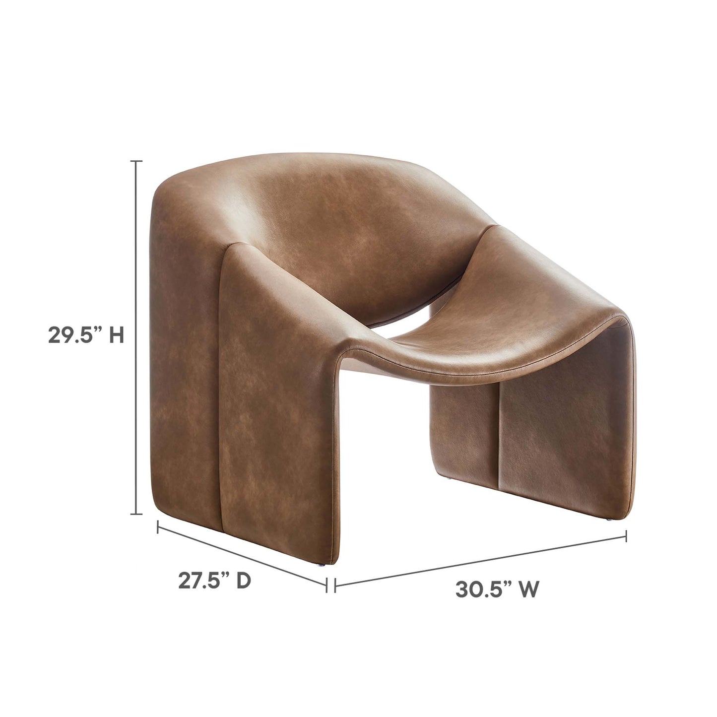 Vivi Vegan Leather Accent Chair by Modway