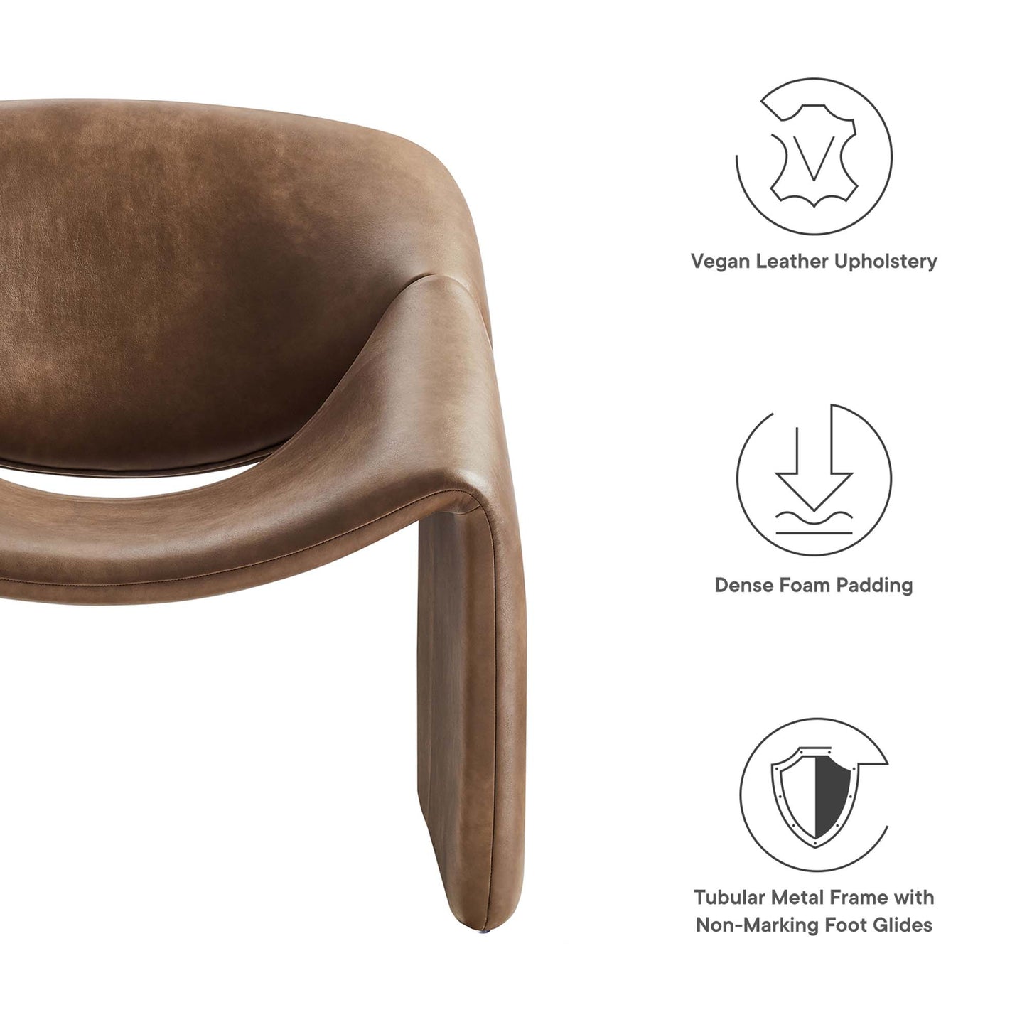 Vivi Vegan Leather Accent Chair by Modway