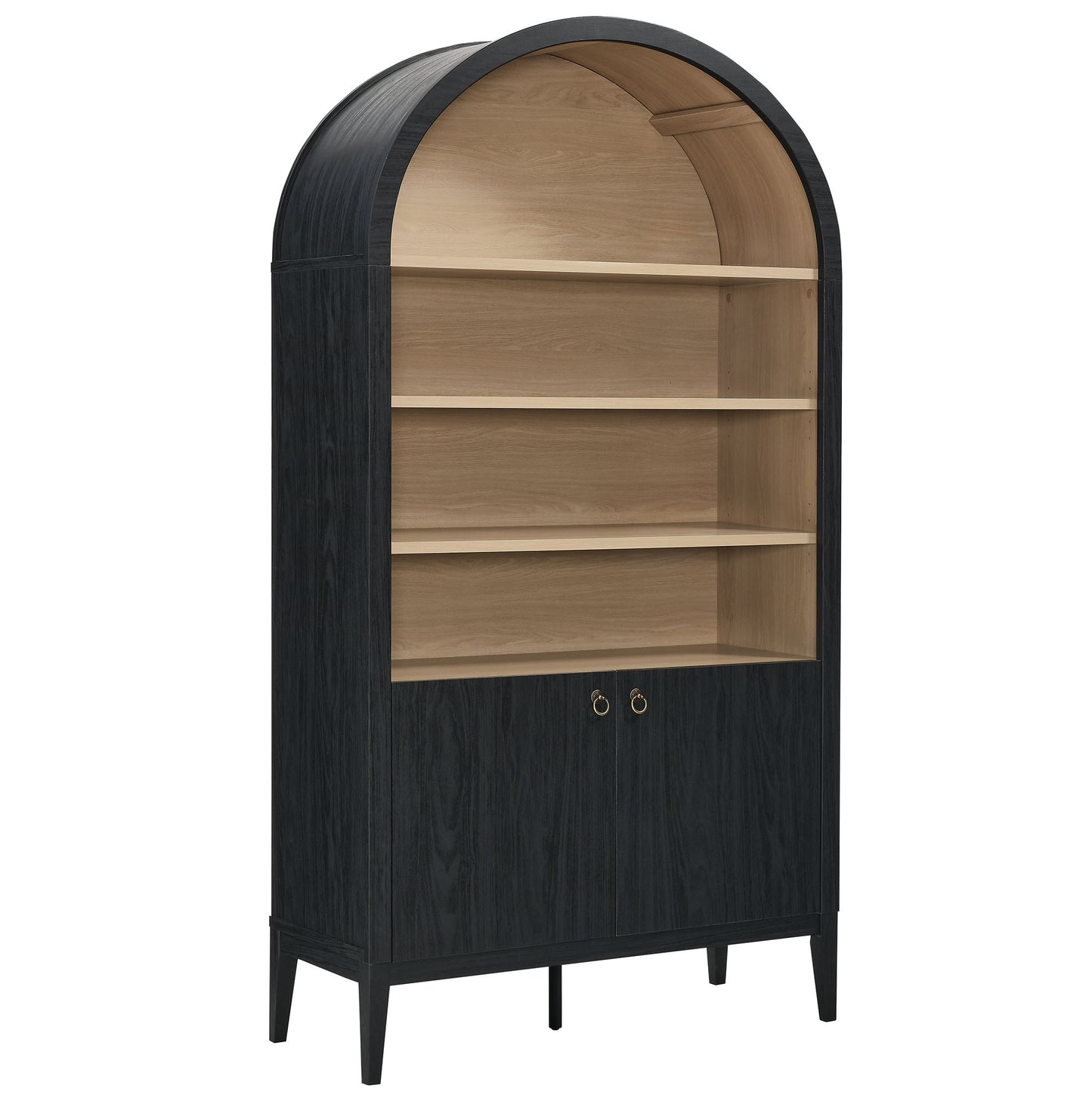 Nolan 74" Tall Wide Arched Storage Display Cabinet Bookshelf by Modway