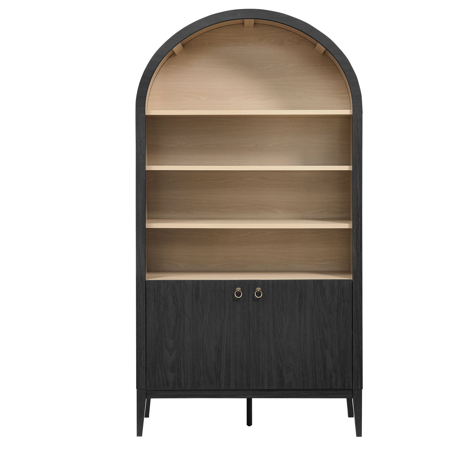 Nolan 74" Tall Wide Arched Storage Display Cabinet Bookshelf by Modway