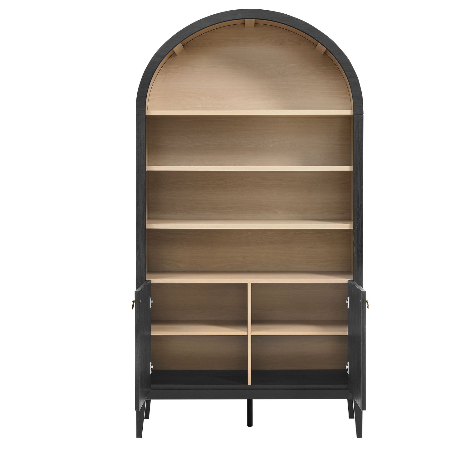 Nolan 74" Tall Wide Arched Storage Display Cabinet Bookshelf by Modway