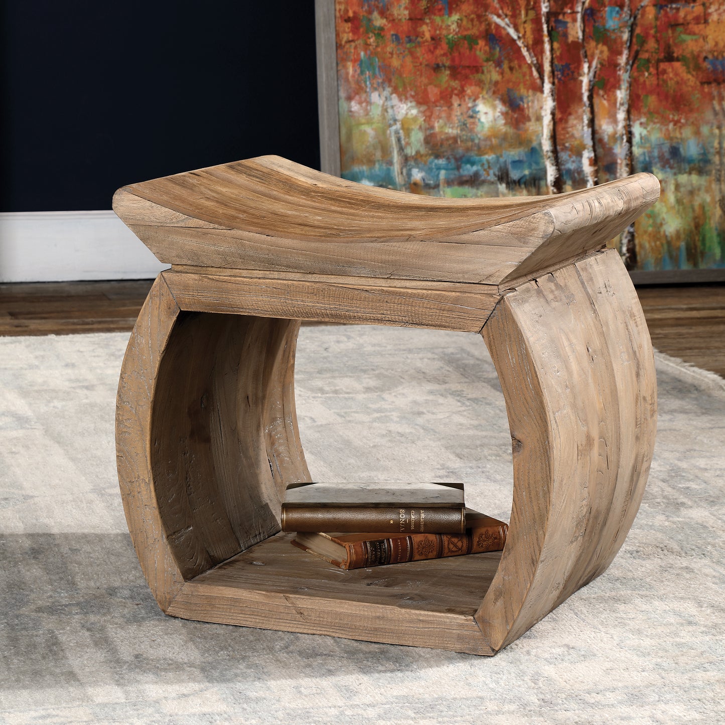 Uttermost Connor Elm Accent Stool