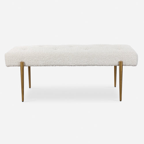 Uttermost Olivier White Bench