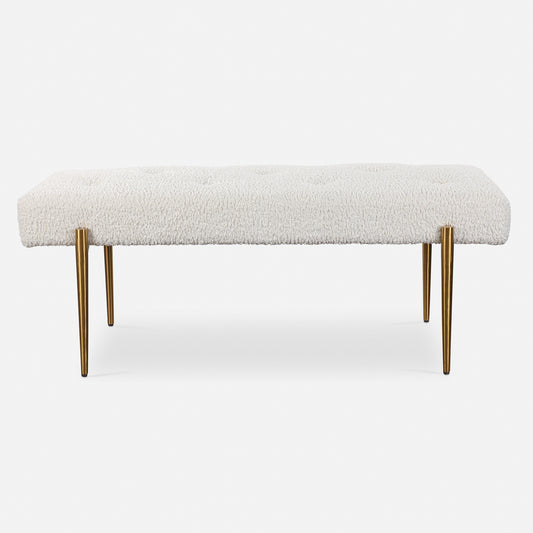 Uttermost Olivier White Bench