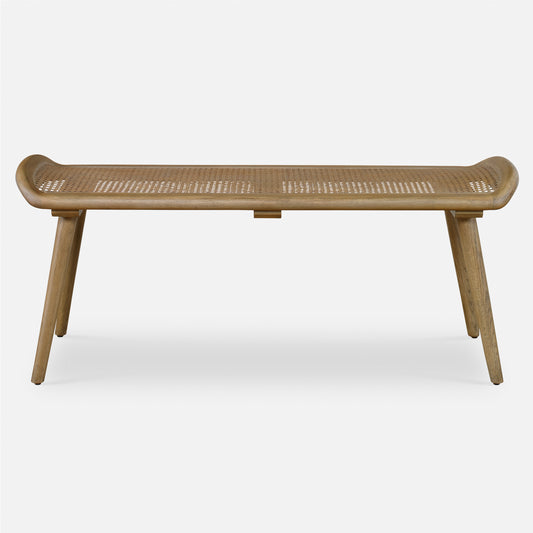 Arne Woven Rattan Bench