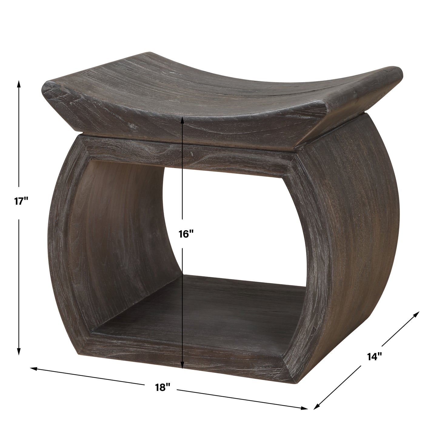 Uttermost Connor Walnut Accent Stool