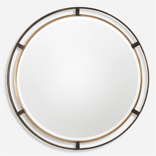 Carrizo Bronze Round Mirror