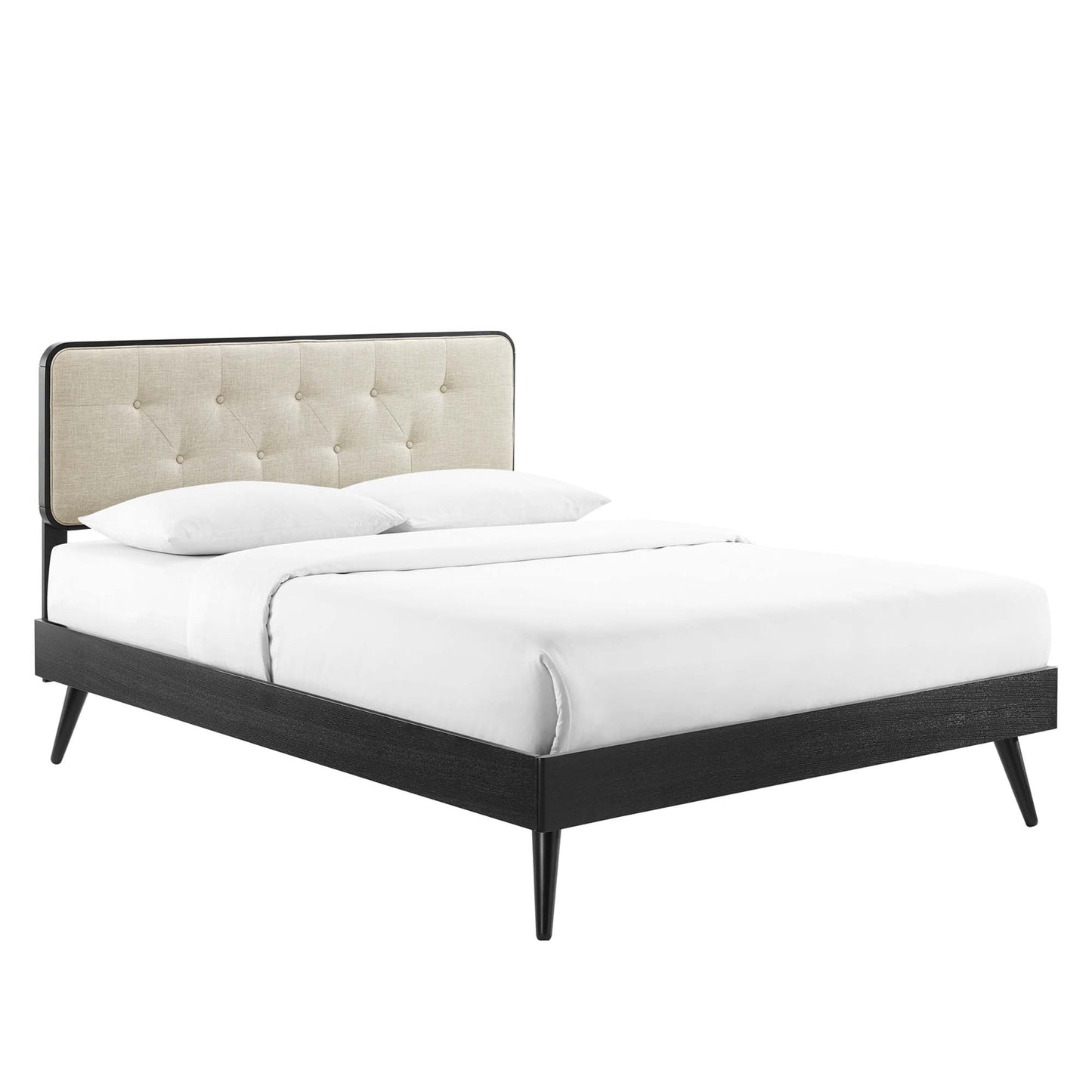 Bridgette Wood Queen Platform Bed With Splayed Legs by Modway