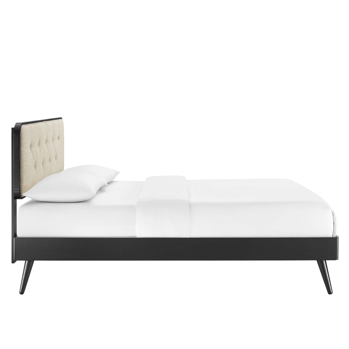 Bridgette Wood Queen Platform Bed With Splayed Legs by Modway